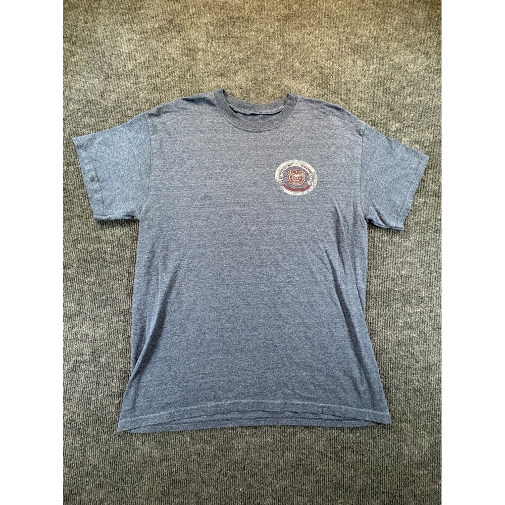 Missouri State University Heather Blue Puppy Graphic T-Shirt Mens Medium